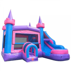 Pink Modular Bounce House Slide Combo